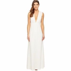 Jill Stuart Deep V Gown Off White Size 0
